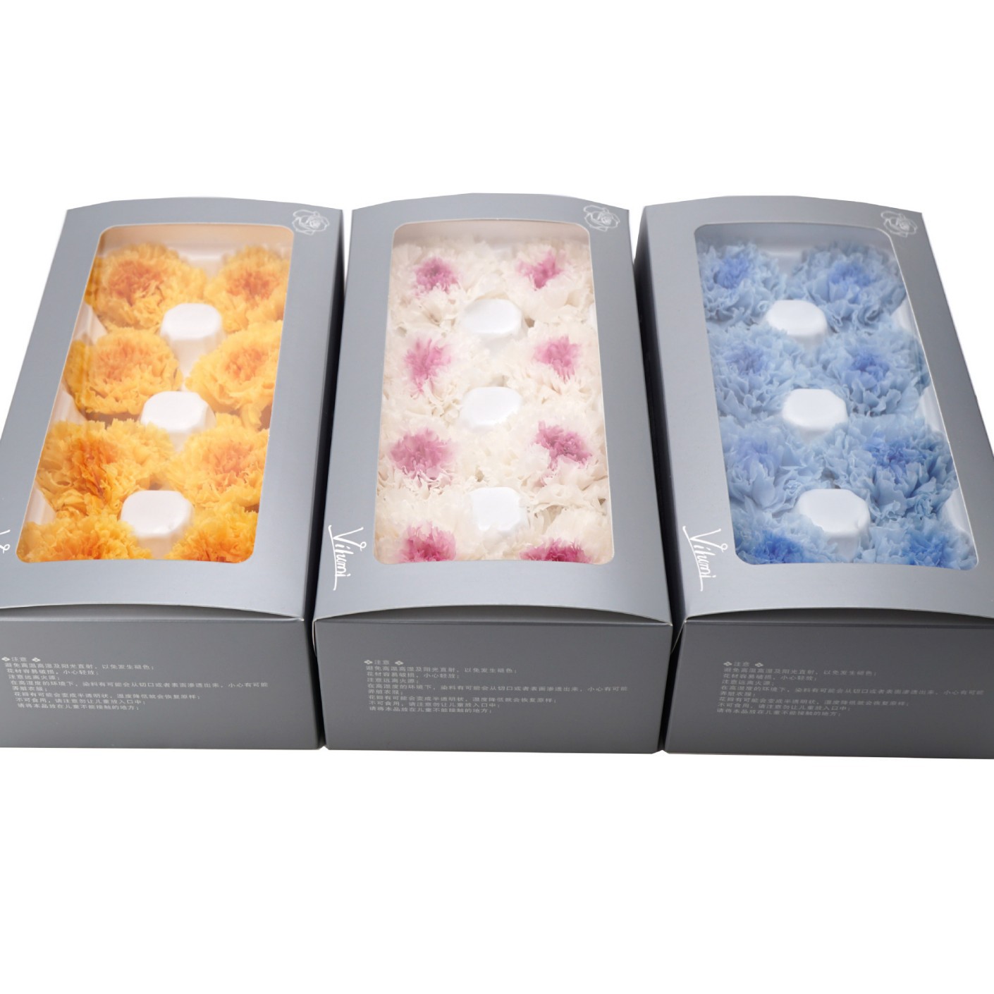 Venta directa de fábrica flor eterna material 4-5cm de dos colores Clavel flor eterna material de bricolaje