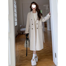 双面羊绒大衣女中长款2025秋冬新款新品宽松感加厚新品呢外套长袖