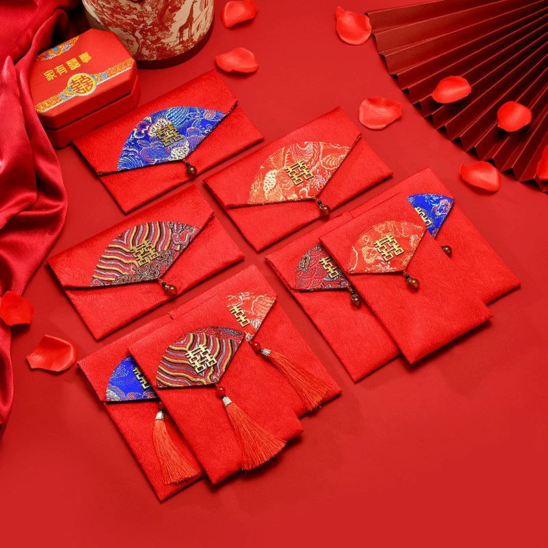 Wedding red envelope wedding new Chinese retro creative personality red envelope red envelopes red envelope bag is a sealing 10,000 yuan to wholesale