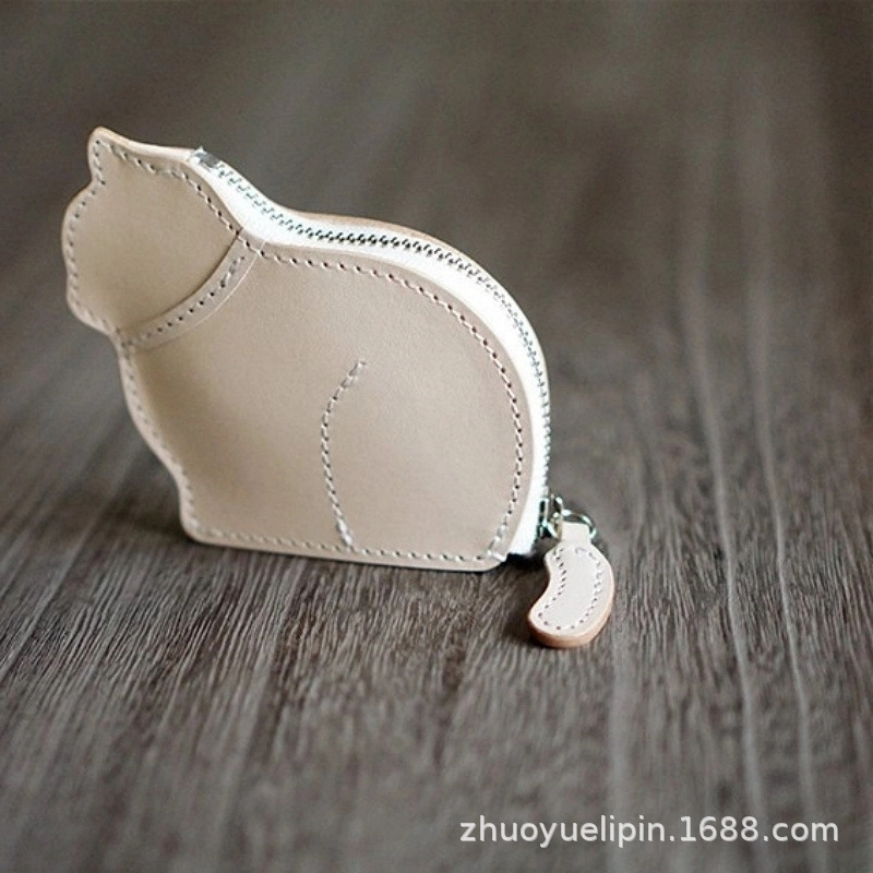 Simple Small Solid Color Coin Bag PU Leather Chubby Cat Pendant Coin Purse Design Creative Zipper Bag Simple Small Solid Color Coin Bag PU Leather Chubby Cat Pendant Coin Purse Design Creative Zipper Bag