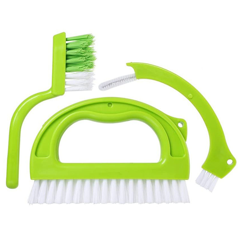 Two-In-One Grout Brush Three-Piece Set Floor Seam Cleaning Brush Bathtub Groove Sink Gap Cleaning Tool Tile Brush