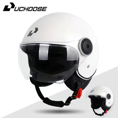 and Summer Helmet, Personalized Cool – Motosiklet kaskı (dəbilqə) - white-single-lens