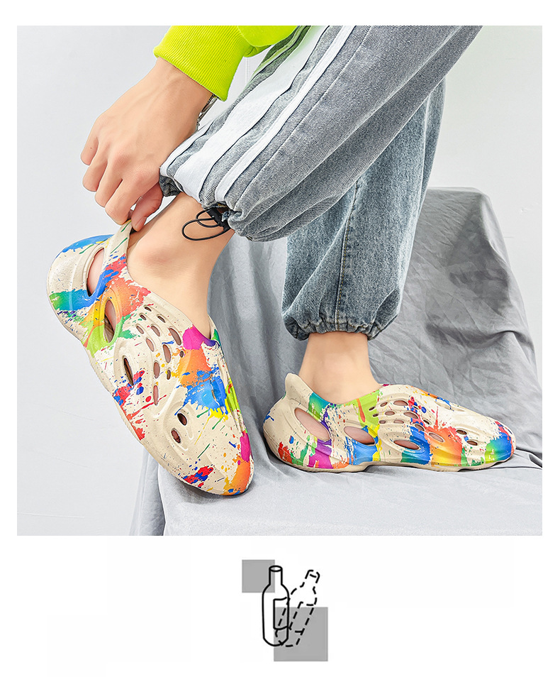 Sandali romani da esterno di tendenza Instagram con nuovo buco mimetico estivo oversize per scarpe da spiaggia da uomo_voghion.com