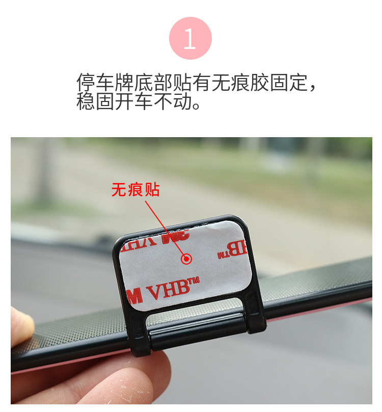 Car Interior Creative Temporary Parking Number Plate, Cute Hidden Number Plate, Car Decoration Accessories for Women