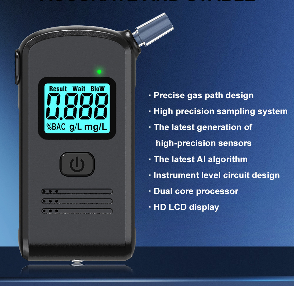 New Alcohol Tester Portable S+ Drunk Driving Special Alcohol Tester Home Air-Blown Personal Wine Tester