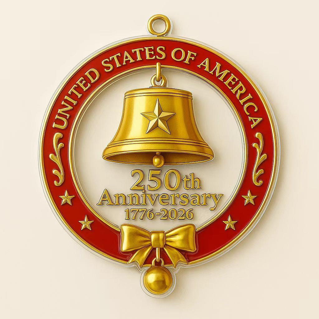 Nuevos productos transfronterizos Estados Unidos 250 aniversario Bell Ornament acrílico