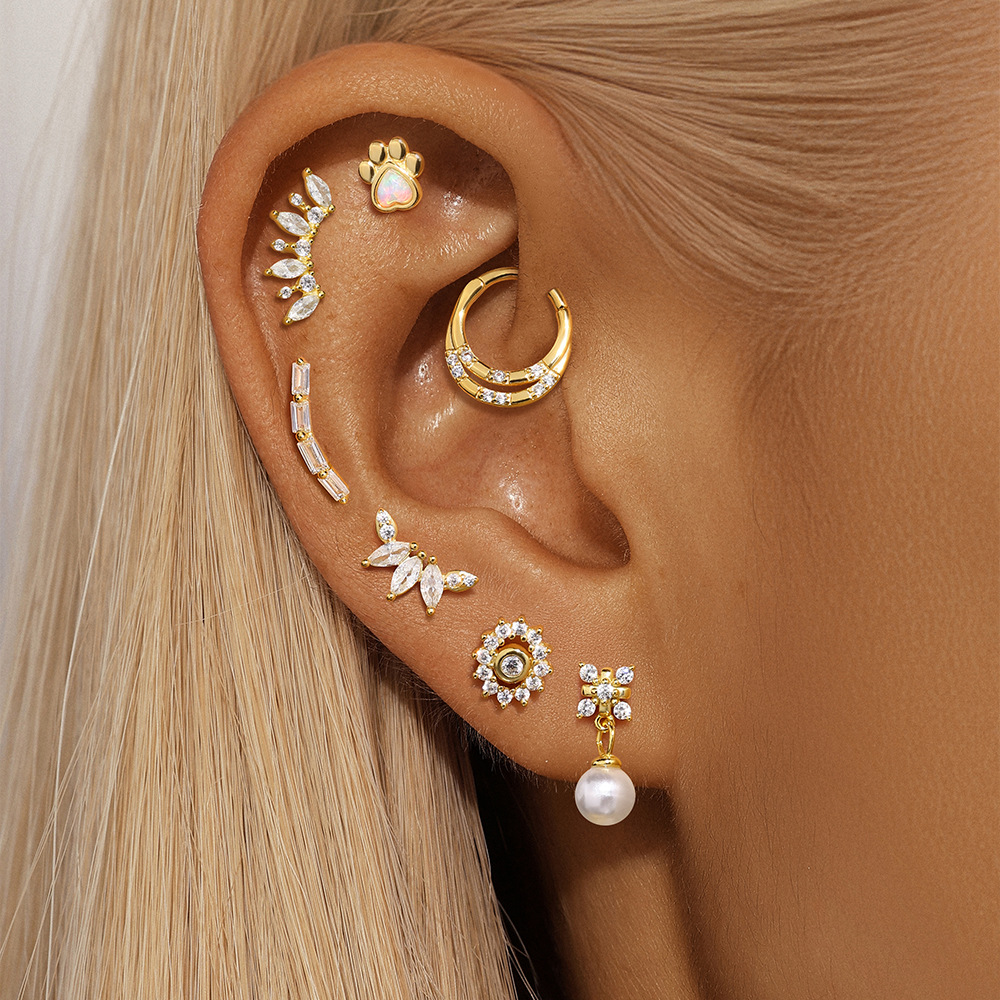 1g Weight Zircon Inlay Material Ear Studs Classification Ear Cartilage Rings & Studs Piercing Type 1 Piece Quantity Daily Occasion 925 Sterling Silver Material Geometric Pattern All Seasons Season Unisex Gender Elegant, Simple Style Style 1 Piece Ear Cartilage Rings & Studs Elegant Simple Style Geometric 925 Sterling Silver Zircon Ear Cartilage Rings & Studs 20