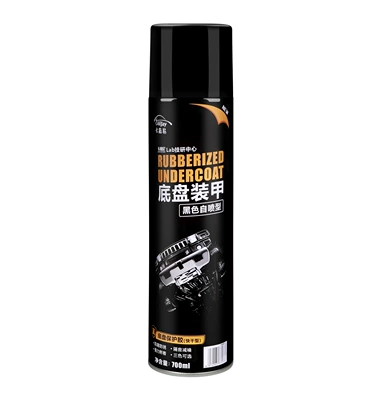 Kajiayi Car Chassis Armored Self-Spraying Resin Granular Glue Anti-Rust, Anti-Corrosion, Sound Insulation and Protection Hand Spray Granular Paint (Cleaning/curing agent) - black-700ml-quick-drying-self-spraying-type