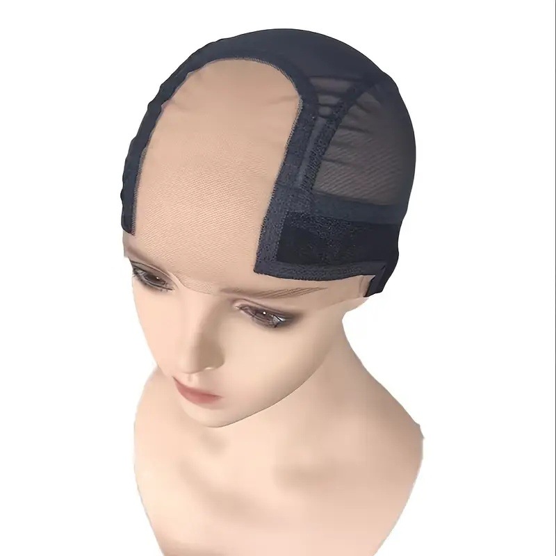 [블랙] 4*5U형 귀 파기 벨벳 가발 메쉬 캡