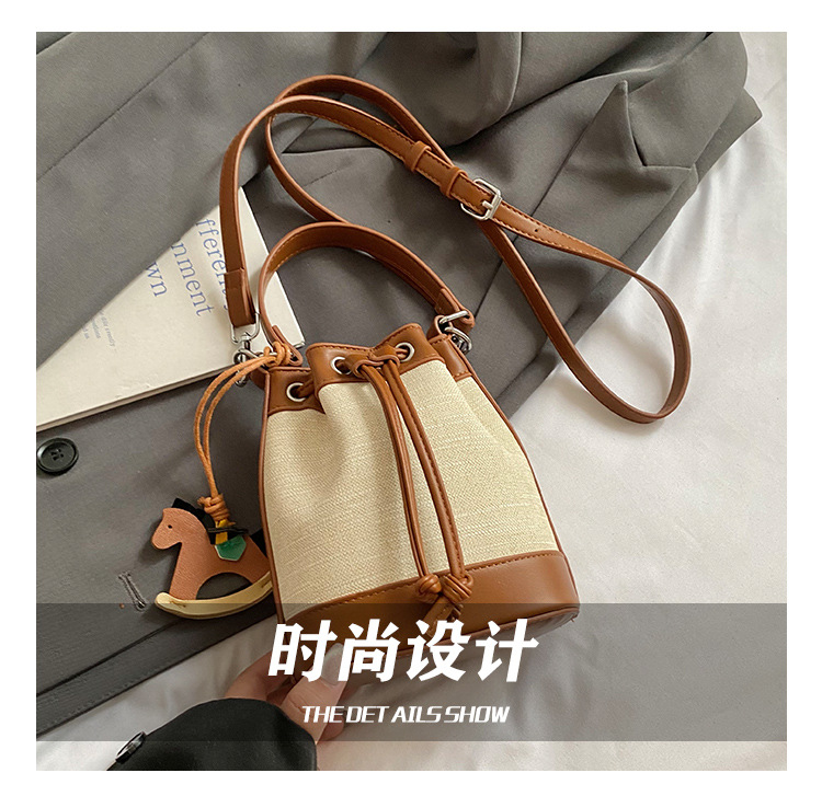 Spring and Summer fashion handbag for women, 2025 new style drawstring and stylish single-shoulder bag, Korean retro and trendy crossbody bucket bag Application Scenario