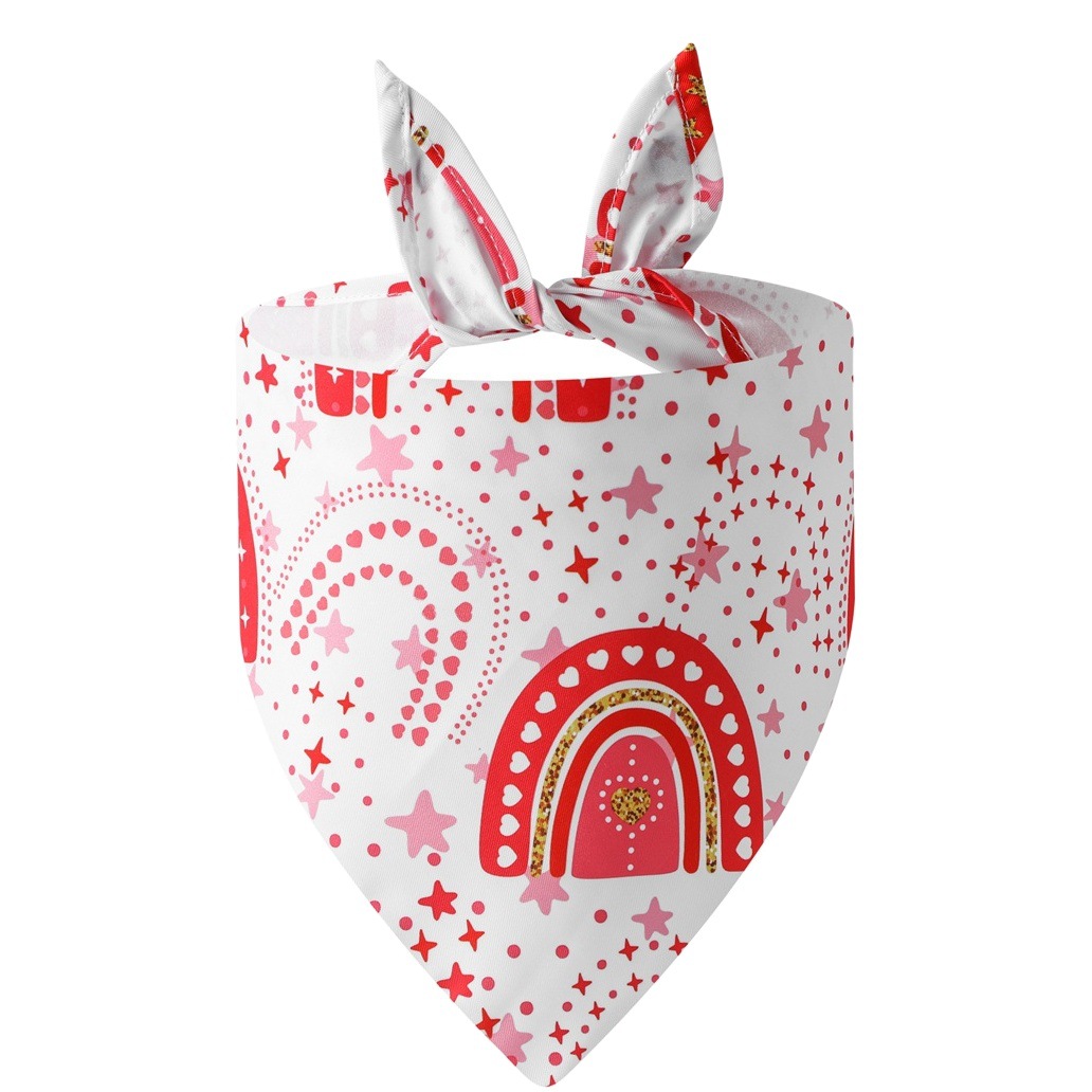 Transfronterizo nuevo día de San Valentín ropa para mascotas amor mascota Toalla de saliva Toalla de triángulo de perro accesorios para mascotas Toalla de perro