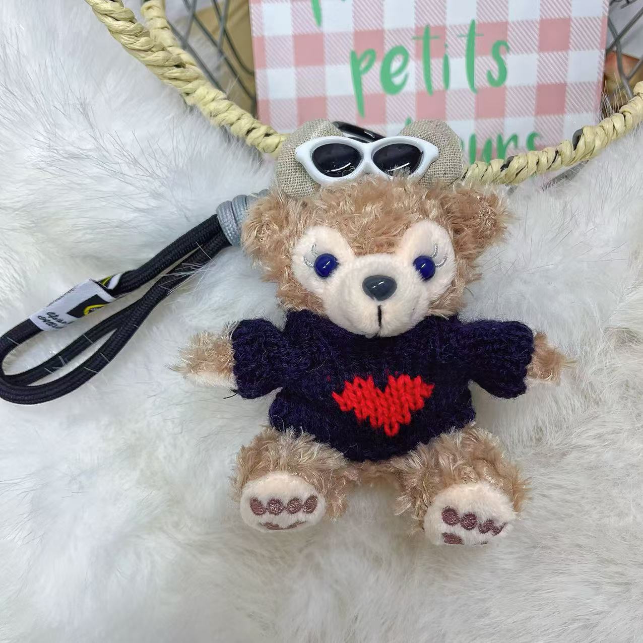 Shirley colgante felpa lindo Duffy oso llavero dibujos animados oso colgante bolso colgante Shirley muñeca
