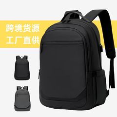 跨境大容量多功能USB充电背包商务笔记本电脑包男士高级感双肩包