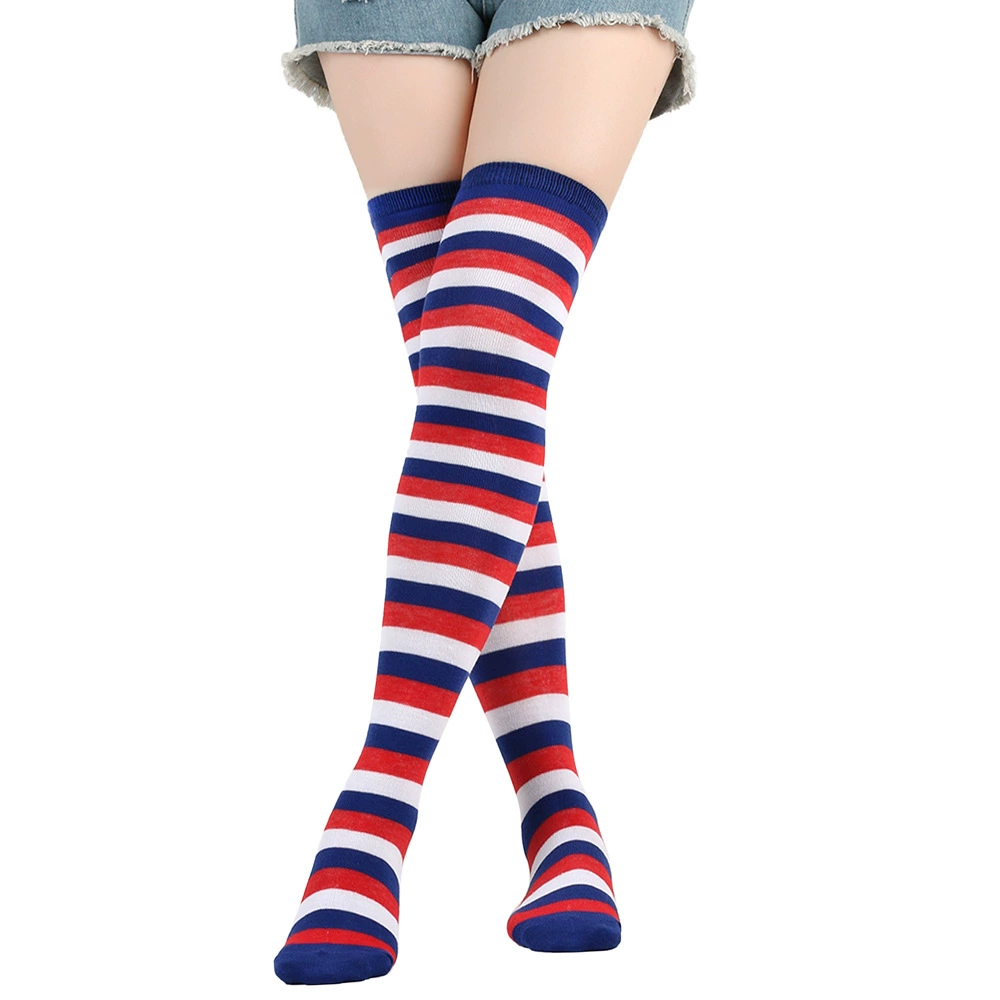 Knee-high Socks Japanese Style, Striped Cosplay & Halloween, Tube 50 cm, Polyester