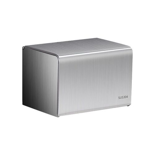 304 stainless steel square tissue box bathroom waterproof paper roll toilet toilet paper box punch-free bathroom paper holder