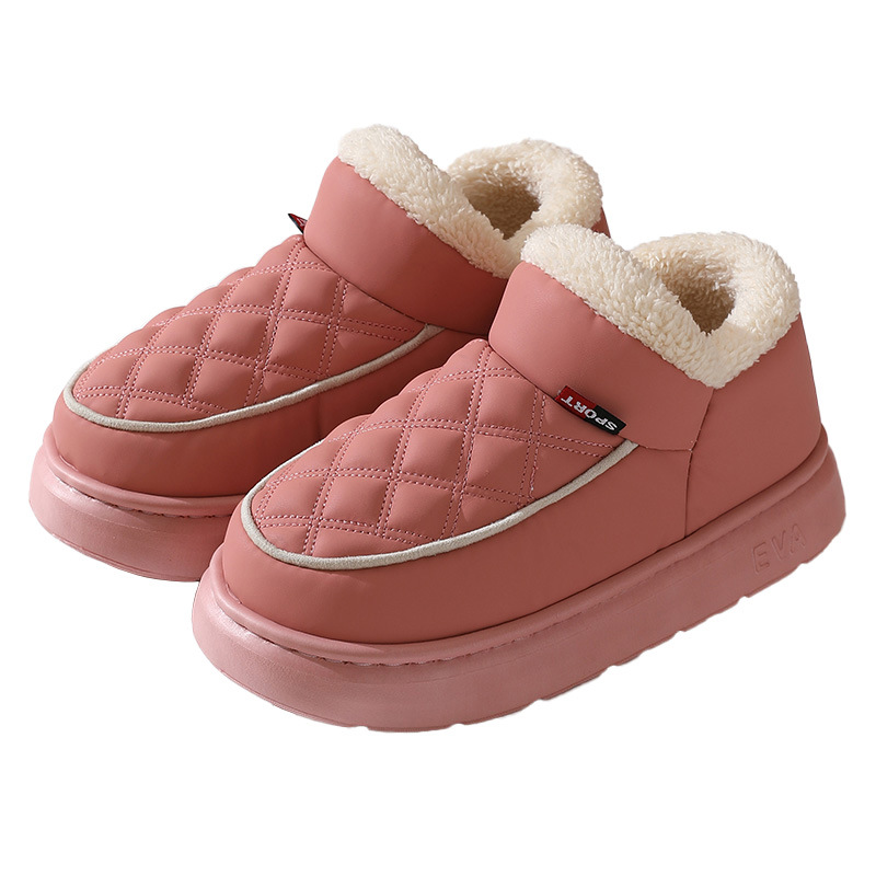 Una pieza de zapatos de algodón viejos para hombres y mujeres en invierno, zapatos de algodón de suela gruesa de ante cálido interior de terciopelo para hombres y mujeres