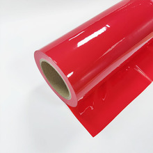 厂销热卖 PVC玻璃防刮膜 红色强韧性无胶保护膜 静电自粘任意模切