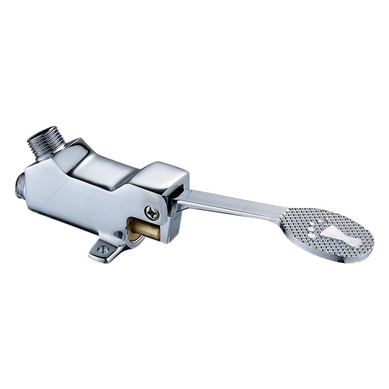 Copper vertical pedal basin single cold faucet hospital laboratory wash basin foot pedal faucet