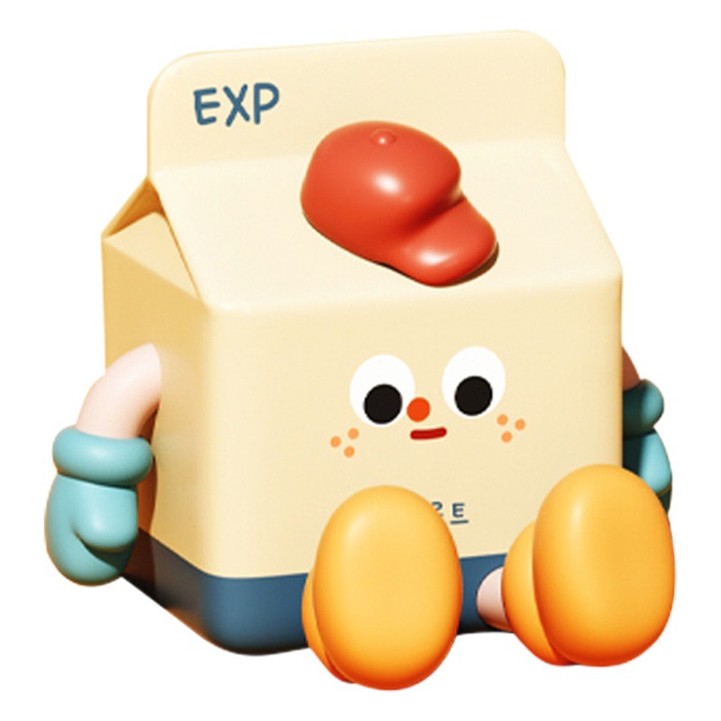 E-Commerce caja de leche caliente luz de la noche de dibujos animados lindo teléfono móvil titular de carga regalo de cumpleaños regalo creativo luz de la noche