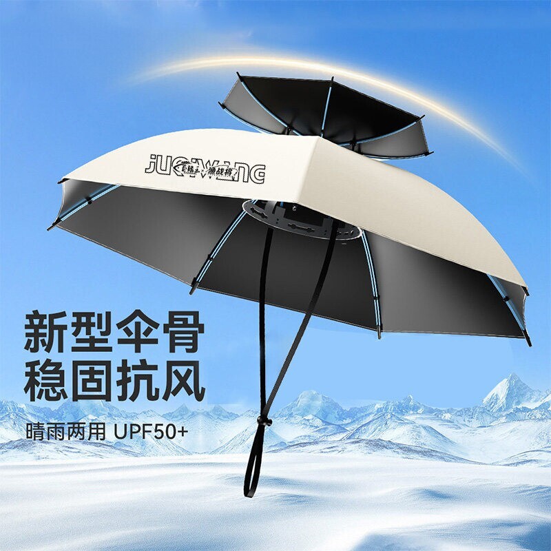 Umbrella Hat, Head-Mounted Double-Layer Windproof and Rainproof Fishing Umbrella, Sun Protection Folding Umbrella Hat, Outdoor Sunshade for Fishing Umbrella Hat, Head-Mounted Double-Layer Windproof and Rainproof Fishing Umbrella, Sun Protection Folding Umbrella Hat, Outdoor Sunshade for Fishing