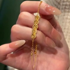 爆発金新中国式爆発砕氷氷五帝貨幣ブレスレット女2025新型大衆設計シンプル大気手飾り