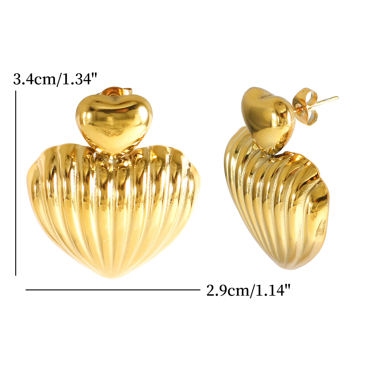 40g Weight Jewelry Set Classification Wholesale Jewelry Elegant Heart Shape Titanium Steel Jewelry Set