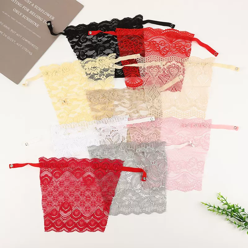 新款蕾丝防走光抹胸布 纯色夏季薄款一片式抹胸布 内搭抹胸布现货