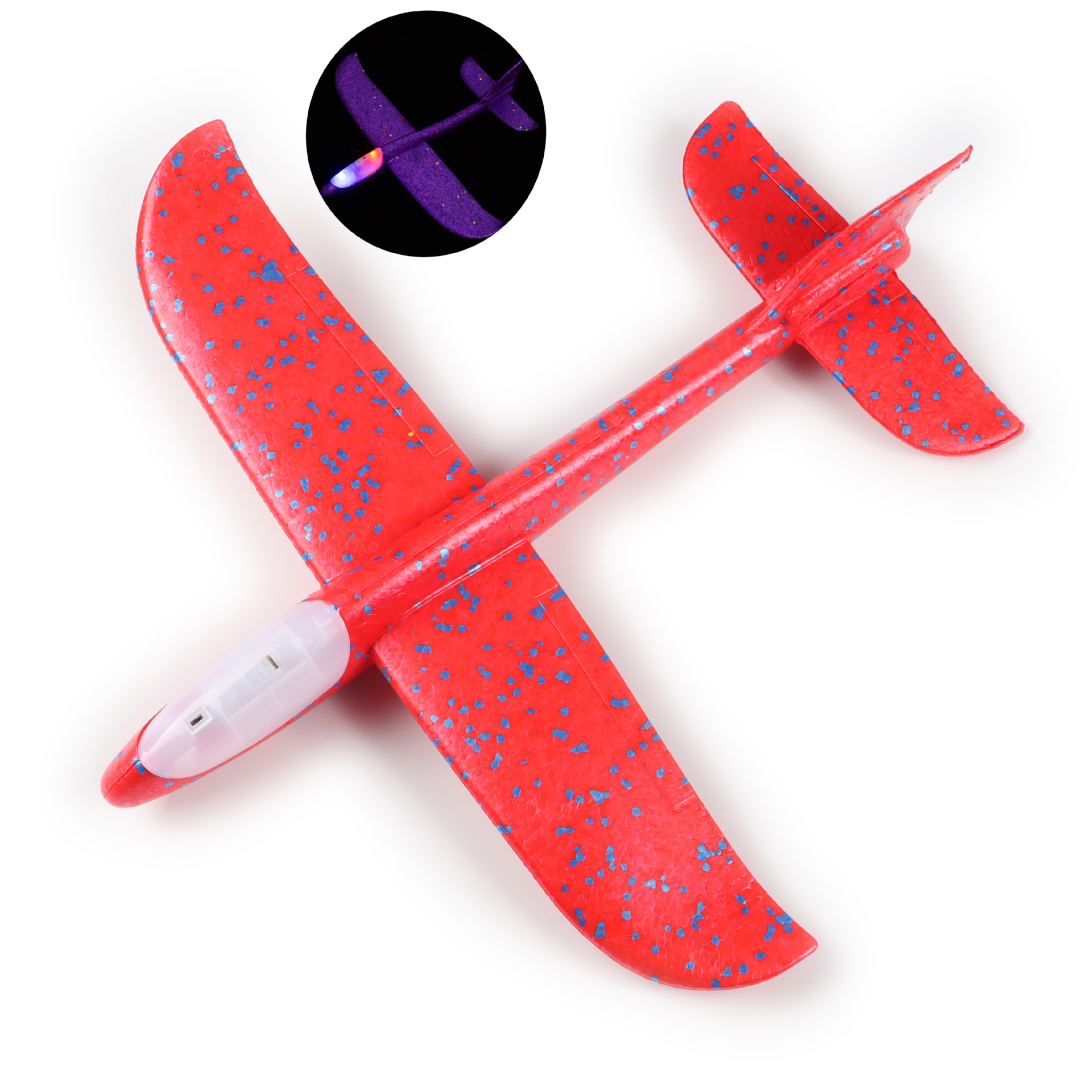 헤드라이트 48cm 손으로 던지는 항공기 (적색)