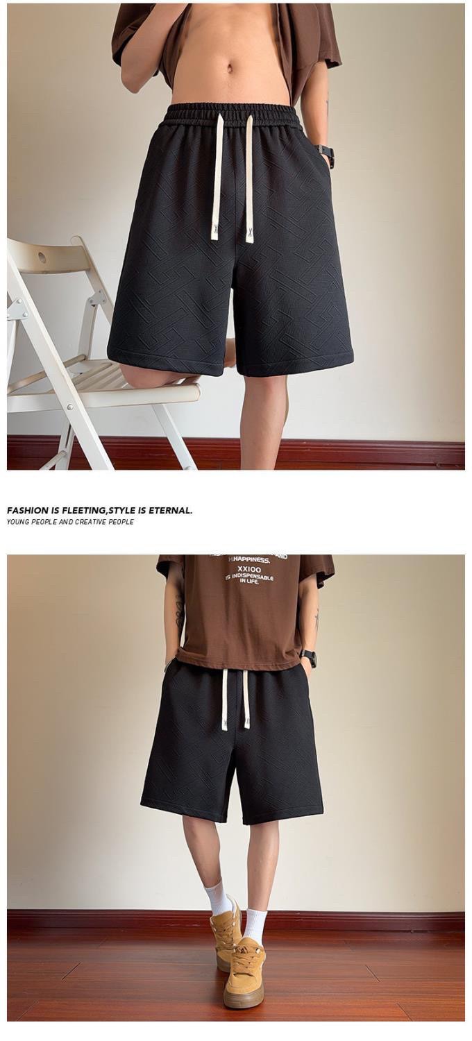Men's Korean Style Stretch Shorts | Lightweight Breathable Athletic Casual 5-Pocket Shorts For Summer_viptrois.com