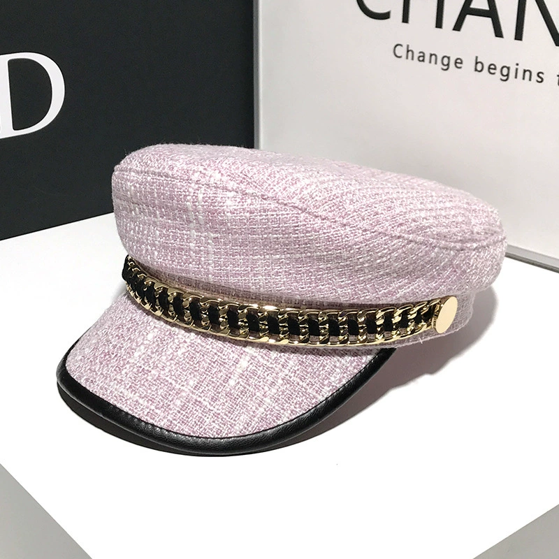 Нavy модная кепка, французский стиль, западный стиль, стиль Chanel, британский стиль