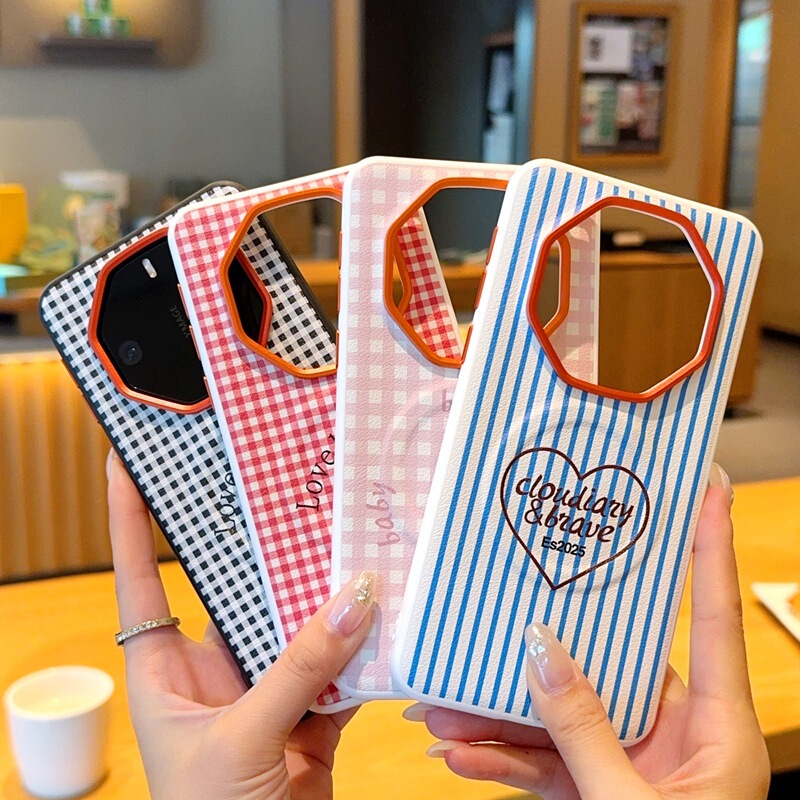 Suitable for Huawei Mate50Rs/40Rs Mobile Phone Case Ins Plaid Mate60Rs Extraordinary Master Magnetic Protective Cover