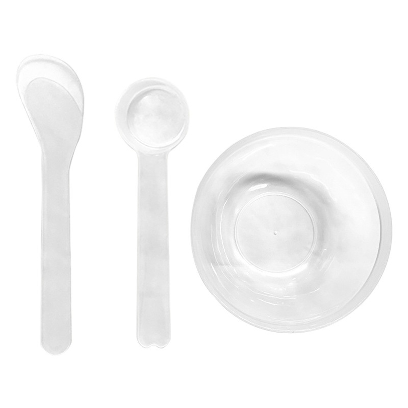 Juego de tazas para mascarillas faciales en stock con varilla medidora y mezcladora, espátula, herramientas para mascarillas de salón de belleza, cosméticos de spa.