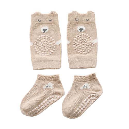 Baby kneepad set spring new type a baby learning to crawl anti-fall toddler crawling artifact children's floor socks