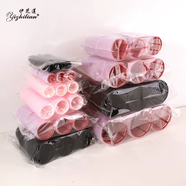 Ezhilian curling roller hair root fluffy curly hair air bangs roll self-adhesive hair roll hook and loop non-ironing multi-size