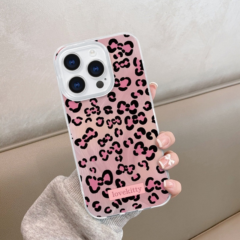 斑纹蝴蝶结适用苹果17promax/16手机壳iphone15/14/13/12羽纱XR|undefined