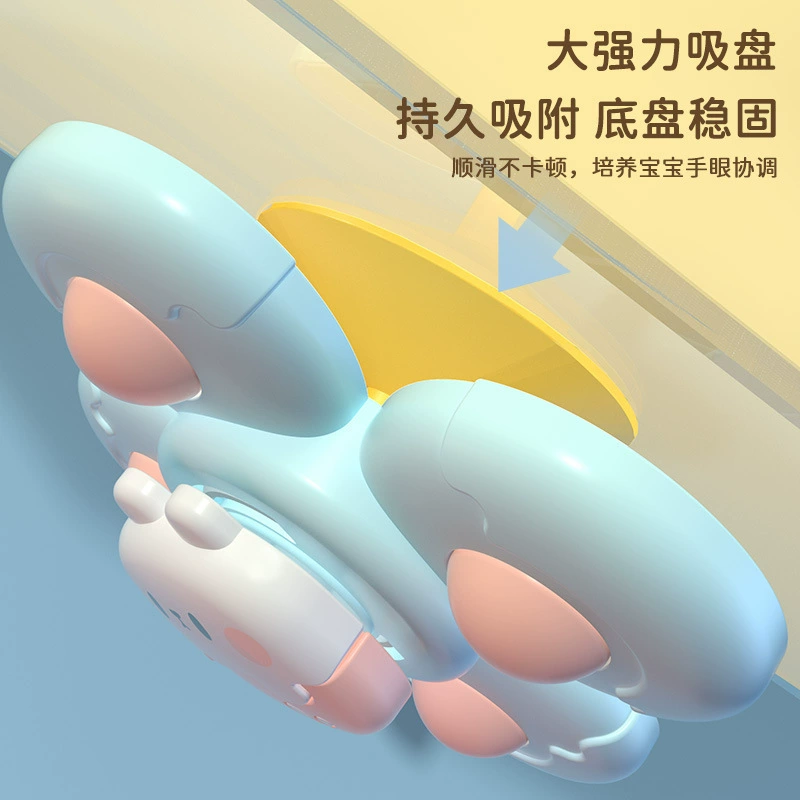 Smart toy, rotating spinning top for bath, 0-3 years, flowered, can bite