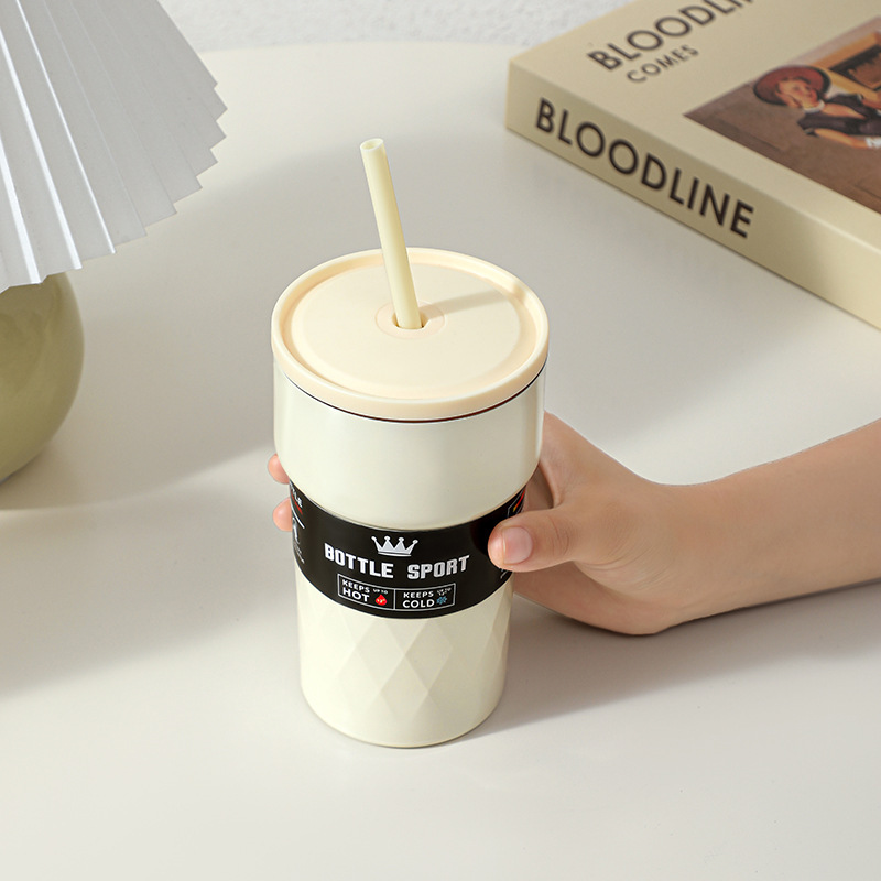 Transfronterizo nuevo 304 taza de vacío de acero inoxidable de alto aspecto taza de paja al aire libre conveniente calentador de hielo taza de coche