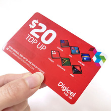 出口定制塑料充值电话费卡pp密码刮刮卡片移动话费充值卡话费卡