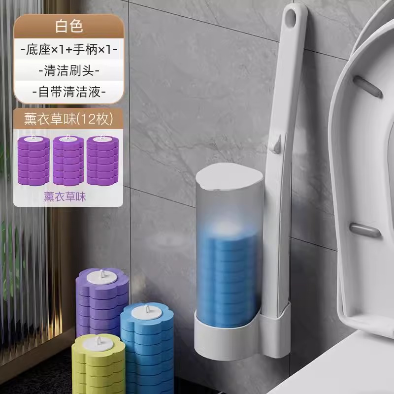 Escova sanitária + 12 cabeças de escova lavanda