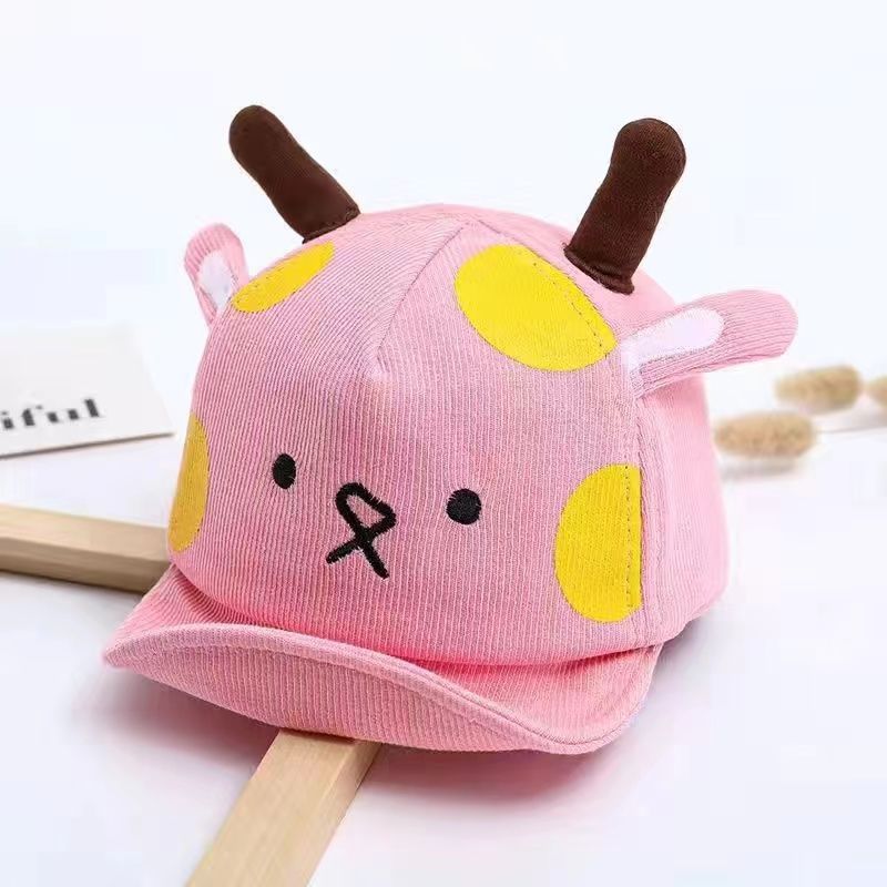 ベビー帽子春と秋の新しいスタイルかわいい超かわいい柔らかいつばのひさしキャップ男の子と女の子新生児野球帽トレンディ|undefined