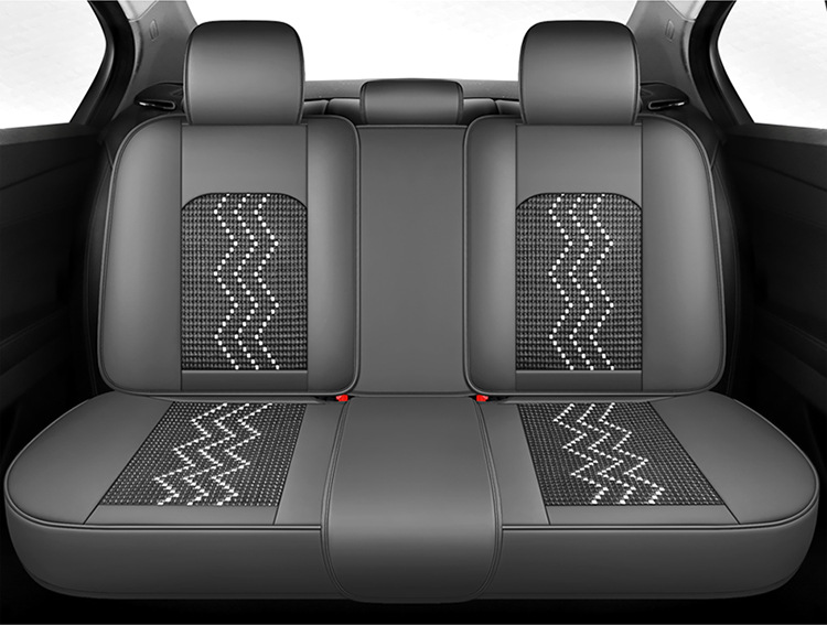 Ice Silk Car Seat Cushion, Light Luxury Full-Cover Nappa Leather Car Seat Cushion, New Model for All Seasons, Five-Seater Universal Car Cushion Cover Wholesale