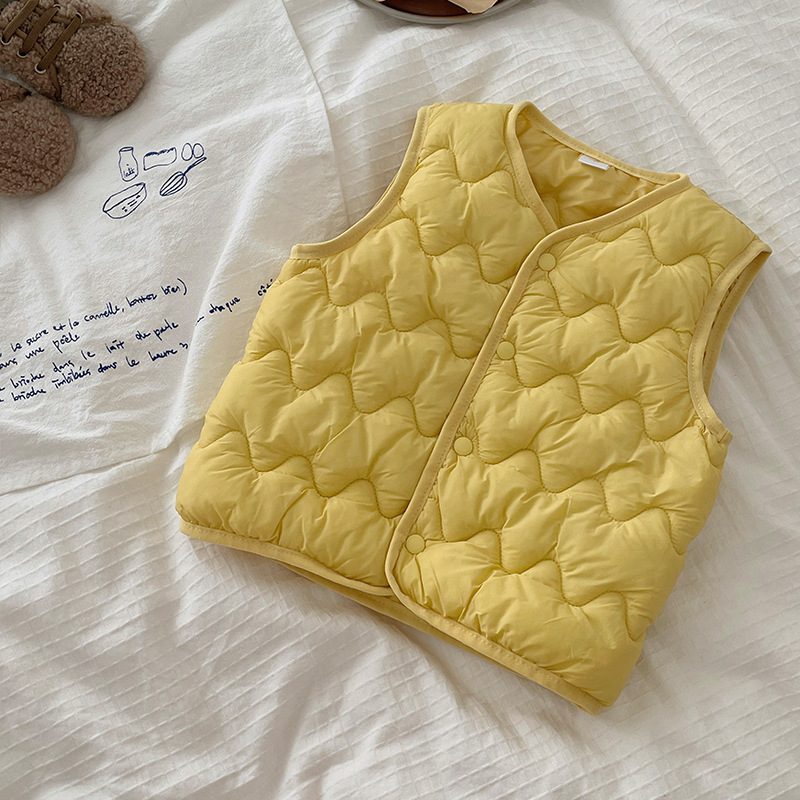 Otoño y invierno nuevo chaleco de plumón de algodón para bebés super suave chaqueta de algodón para niños y niñas