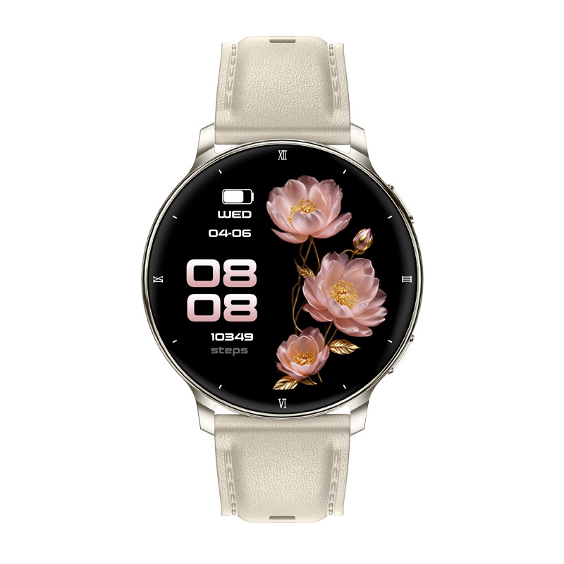 HT39 Smartwatch con schermo AMOLED rotondo, chiamate Bluetooth, monitoraggio della frequenza cardiaca e del sonno, orologio sportivo per coppie transfrontaliere_voghion.com