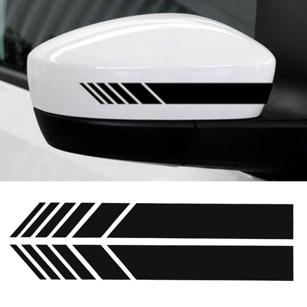 Car Mirror Sticker Decoration DIY Body Sticker Side Stripe Decal SUV Vinyl Pair_voghion.com