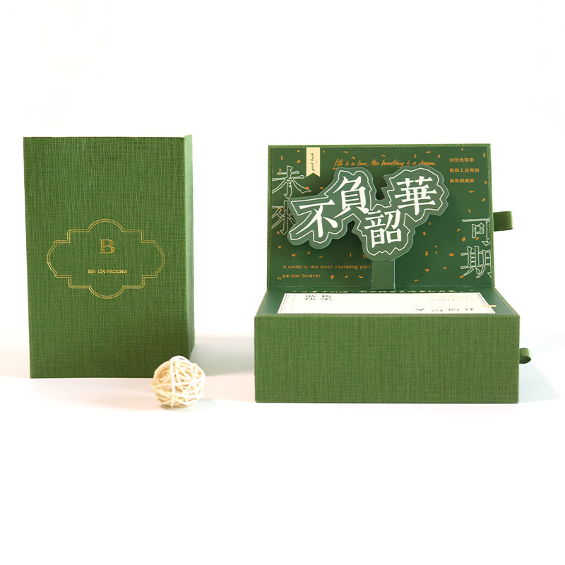 Creativa Ilustración de marea nacional Perfume Cosméticos Caja de embalaje Alta talla de papel Escena 3D Caja de regalo Caja vacía Personalización image 3