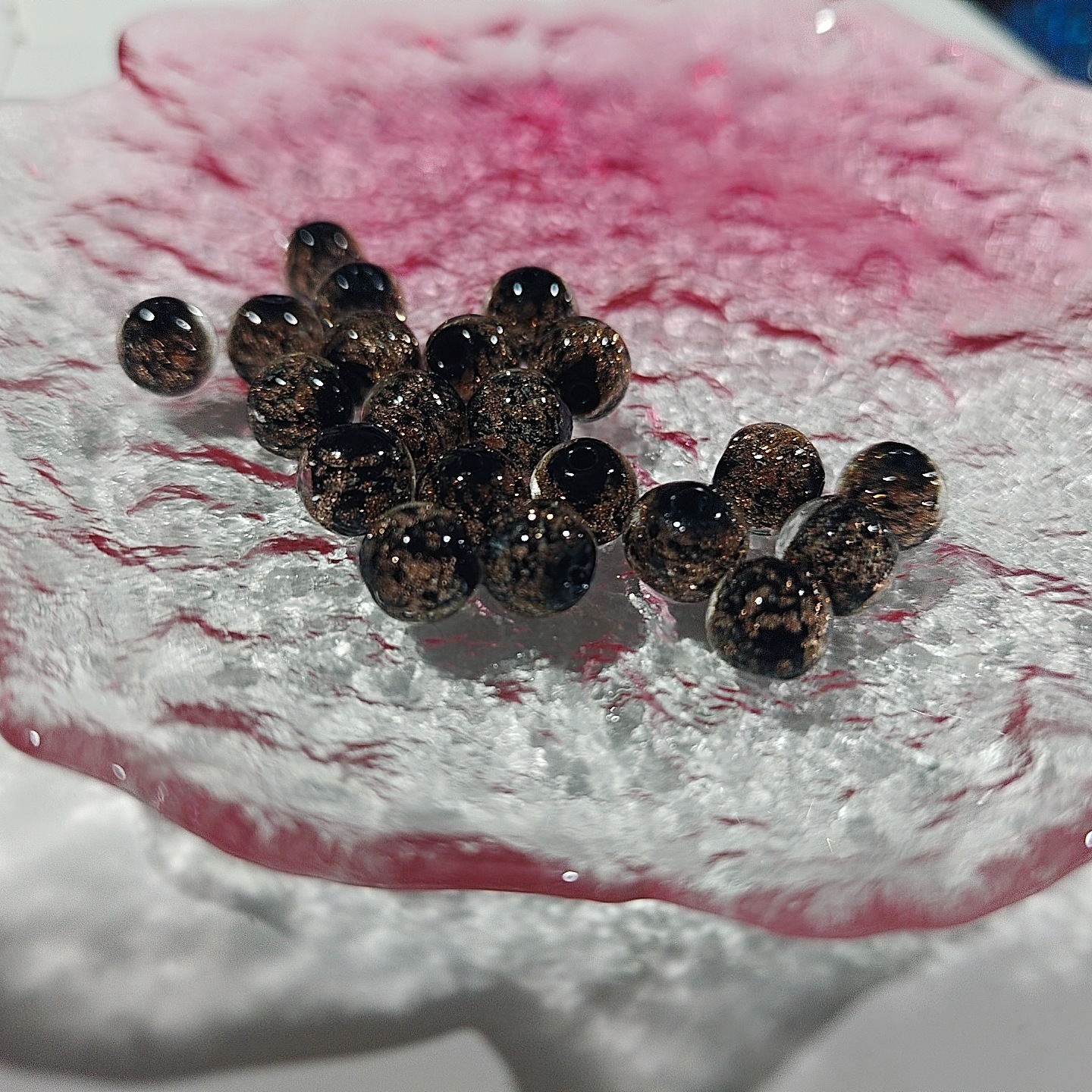 Cuentas de vidrio de arena de oro luminoso perlas sueltas cuentas redondas de cristal accesorios de la joyería de bricolaje pulsera material pulsera de cuentas