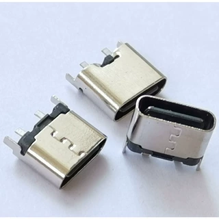 现货供应type-c连接器焊线式2针/立式插板2P充电款大电流端子母座