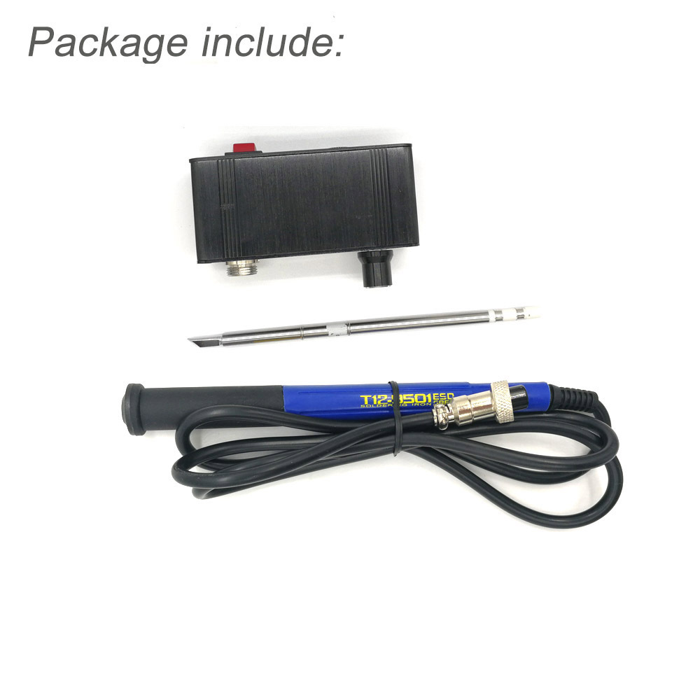 QUICKO mini T12 Estación de soldadura T12-942 pantalla OLED DC versión portátil al aire libre modelo aviones DIY soldador eléctrico