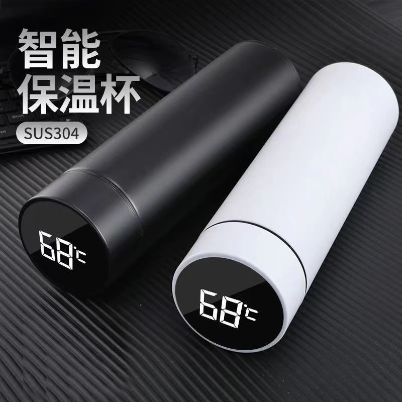 Taza de vacío de acero inoxidable taza de medición de temperatura inteligente Pantalla de temperatura negocio taza recta regalo taza promoción bienestar al por mayor