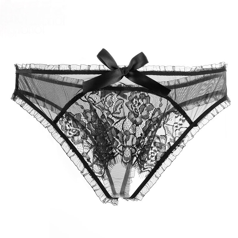 Admirar el comercio exterior ropa interior de mujer perspectiva malla seductora pestañas encaje abierto sexy pantalones de camiseta 7133